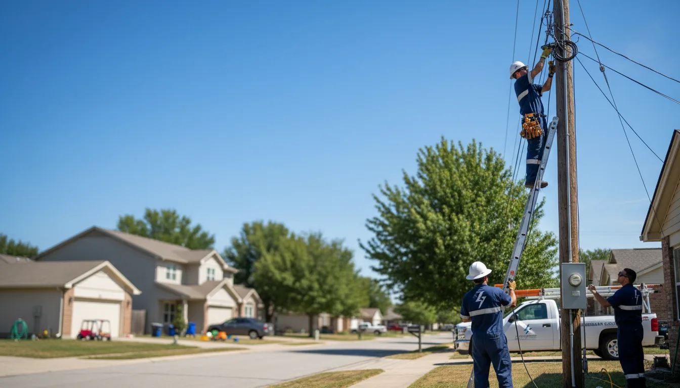 Residential electrician providing installation services in Bethel, MO